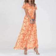 Nathalie - Robe Longue Femme Fleurie