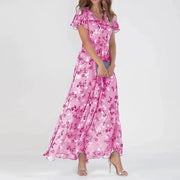 Nathalie - Robe Longue Femme Fleurie