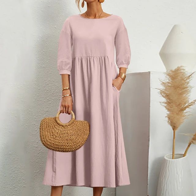 Marie - Robe Midi Confortable D'Été