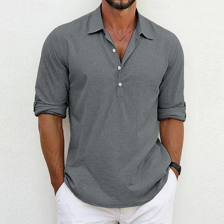 Cristian - Polo Lin Casual Homme