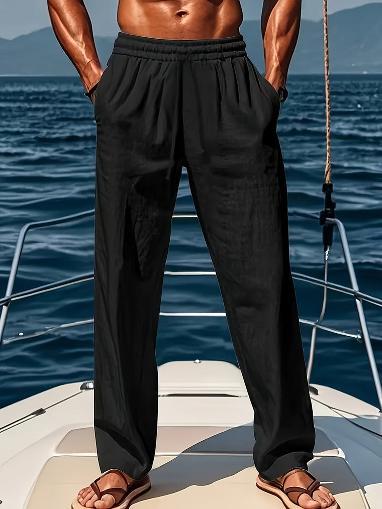 Cole - Pantalon Lin Casual Homme