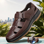 Bruno - Sandales Cuir Confortables Homme