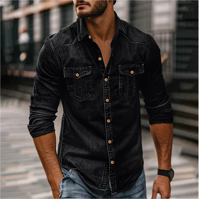 Alejandro - Chemise Denim Stylée Homme