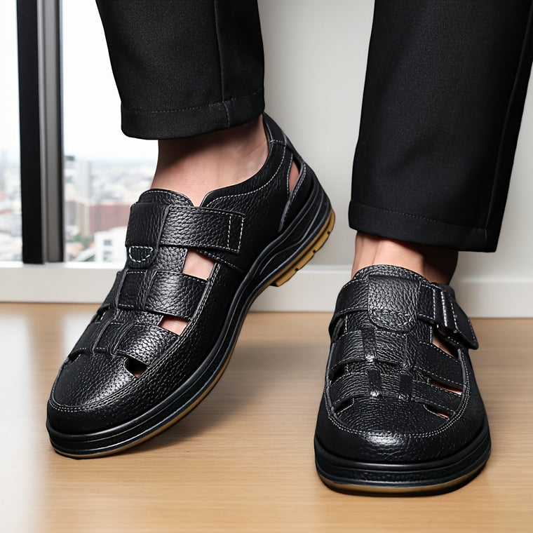 Bruno - Sandales Cuir Confortables Homme