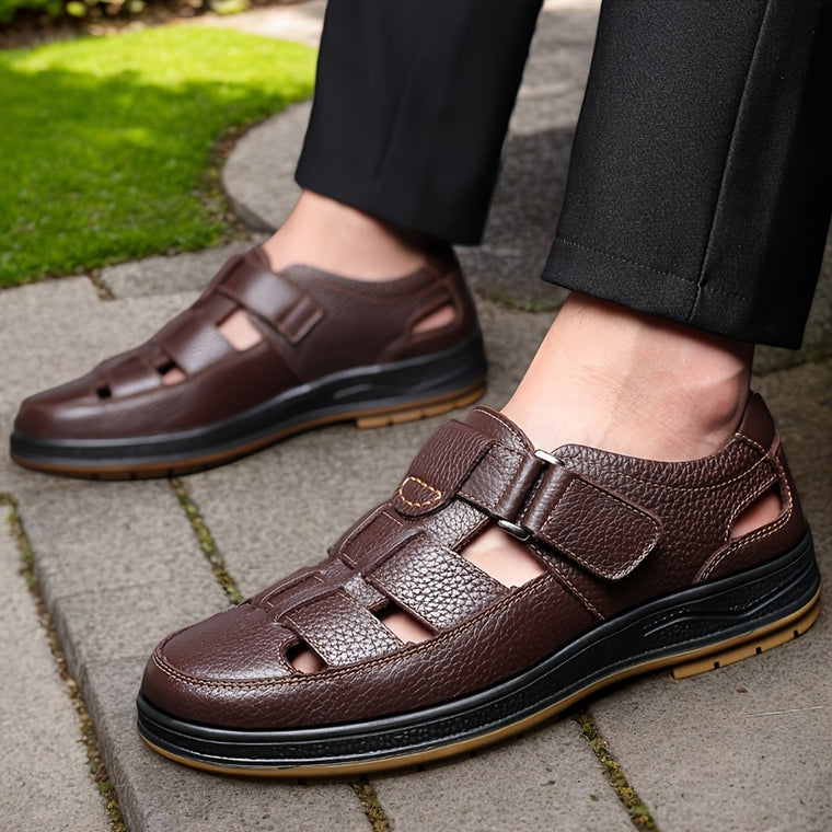Bruno - Sandales Cuir Confortables Homme