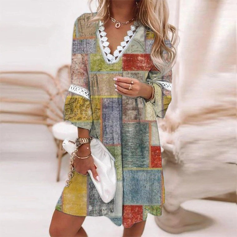 Robe Tunique Femme Bohème en Dentelle - Susan