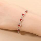 Bracelet Ophelyra Garnetelle en Or Blanc — Doumira