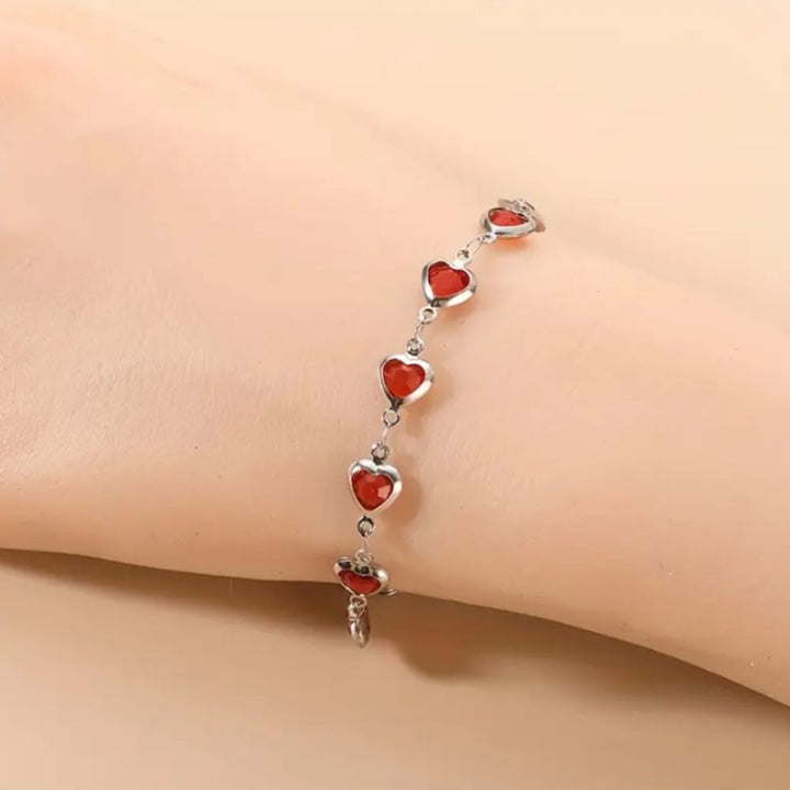 Bracelet Ophelyra Garnetelle en Or Blanc — Doumira