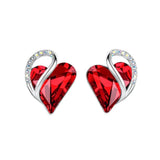 Boucles d'oreilles en rubis cœur infini — Doumira