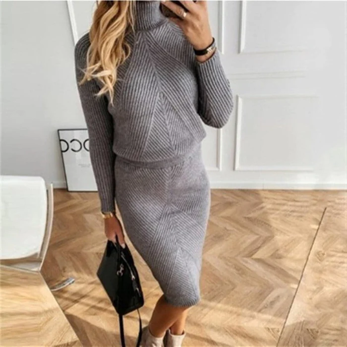 Juliette - Robe Pull Tricotée Douceur Douillette Femme