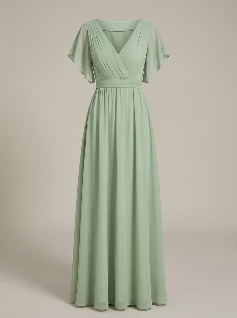 Robe Longue Femme En Mousseline À Volants - Eulalie