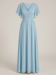 Robe Longue Femme En Mousseline À Volants - Eulalie