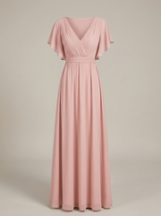 Robe Longue Femme En Mousseline À Volants - Eulalie