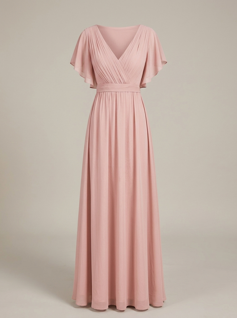 Robe Longue Femme En Mousseline À Volants - Eulalie