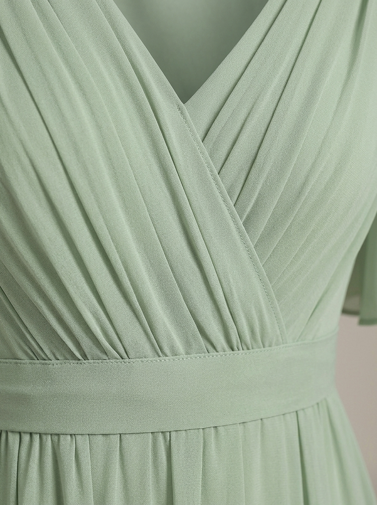 Robe Longue Femme En Mousseline À Volants - Eulalie