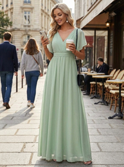Robe Longue Femme En Mousseline À Volants - Eulalie