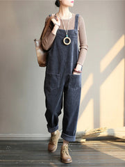 Armance - Combinaison En Velours Vintage Avec Jambes Larges