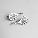 Boucles d'Oreilles Creuses Anciennes | Or Blanc — Doumira