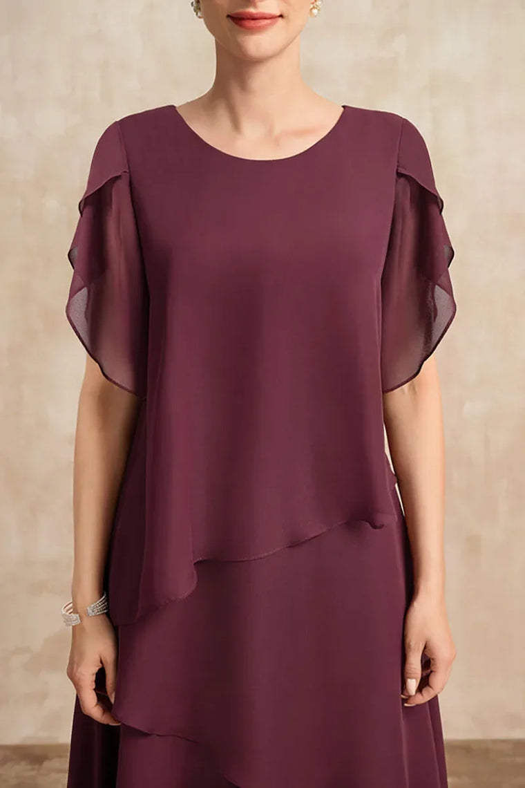 Virginie - Robe Midi en Mousseline à Volants