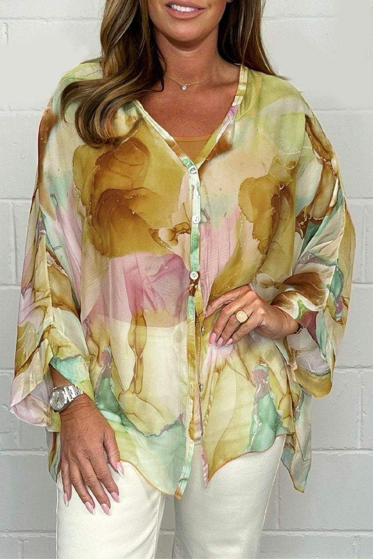 Chemise Femme Imprimée Manches Longues Oversize - Romy
