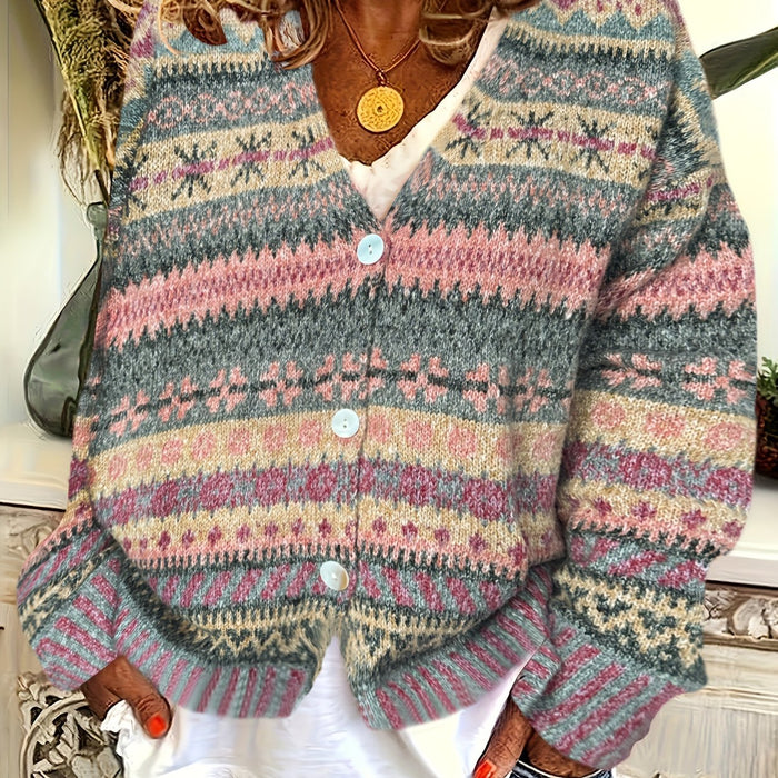 Sophie - Cardigan Élégant Bohème Jacquard