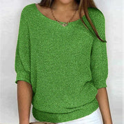 Nathalie - Pull Flatteur Maille Fine Col Bateau