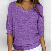 Nathalie - Pull Flatteur Maille Fine Col Bateau