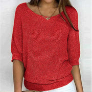 Nathalie - Pull Flatteur Maille Fine Col Bateau