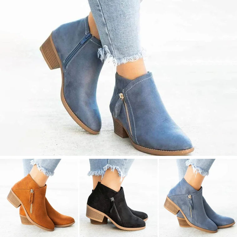 Laura - Bottines Daim Casual Femme