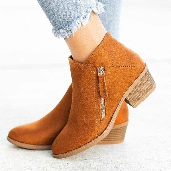Laura - Bottines Daim Casual Femme