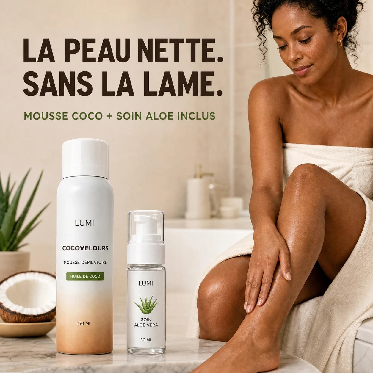 Lumi CocoVelours™ – Mousse dépilatoire sans rasoir