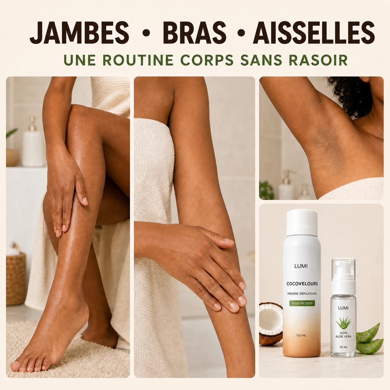 Lumi CocoVelours™ – Mousse dépilatoire sans rasoir