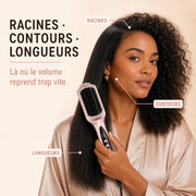 Utilisation de LumiBrush sur les racines les contours et les longueurs