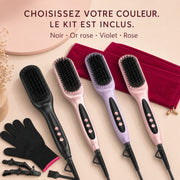 LumiBrush disponible en noir or rose violet et rose avec kit inclus