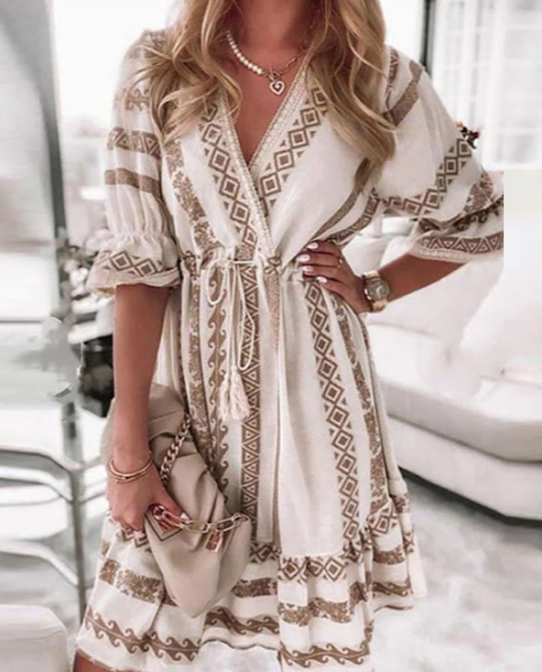 Nathalie - Robe Bohème D'Été Chic