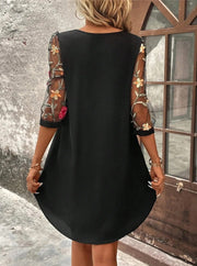 Valérie - Robe Élégante Manches Dentelle