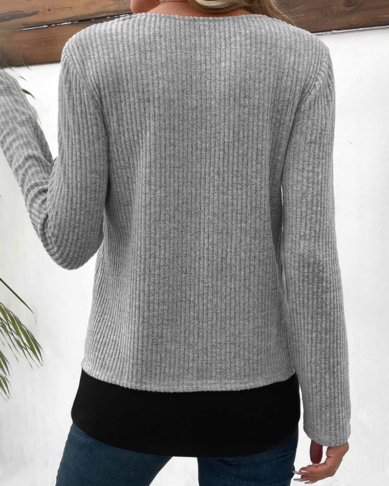 Delphine - Pull Chic Maille Col Rond
