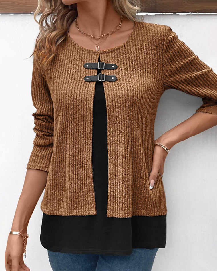 Delphine - Pull Chic Maille Col Rond