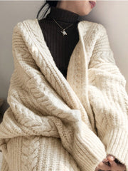 Manon - Cardigan Élégant Long Torsadé