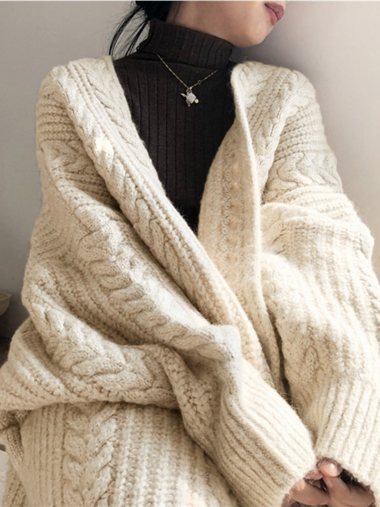 Manon - Cardigan Élégant Long Torsadé