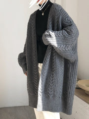 Manon - Cardigan Élégant Long Torsadé