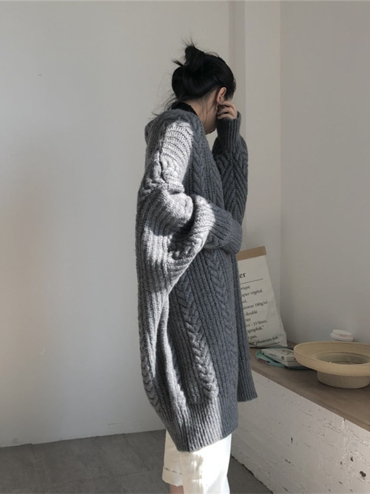 Manon - Cardigan Élégant Long Torsadé