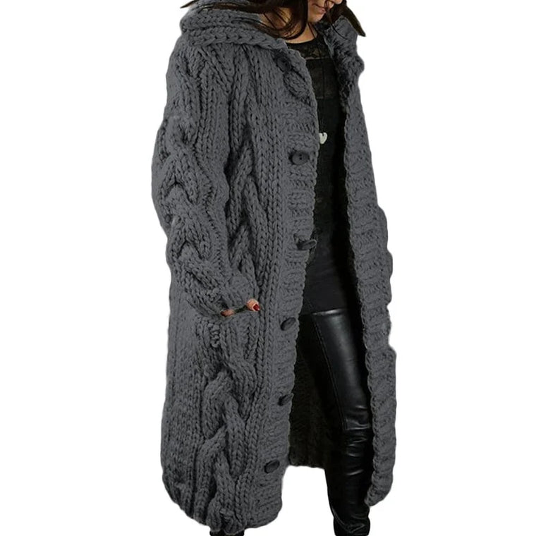 Camille - Cardigan Élégant Long Torsadé