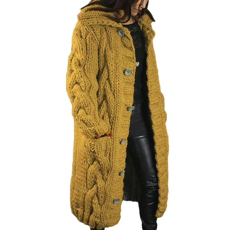 Camille - Cardigan Élégant Long Torsadé