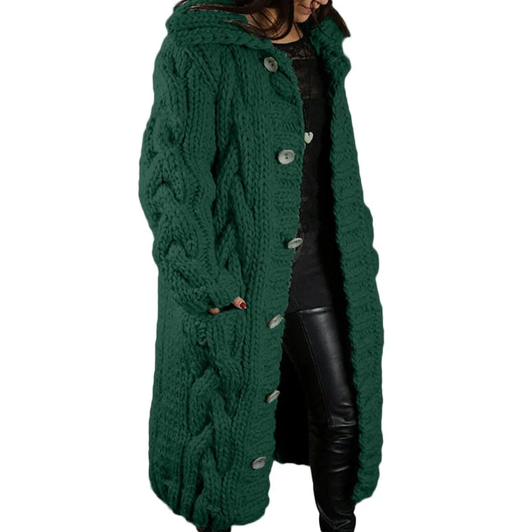 Camille - Cardigan Élégant Long Torsadé