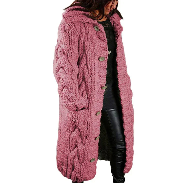 Camille - Cardigan Élégant Long Torsadé
