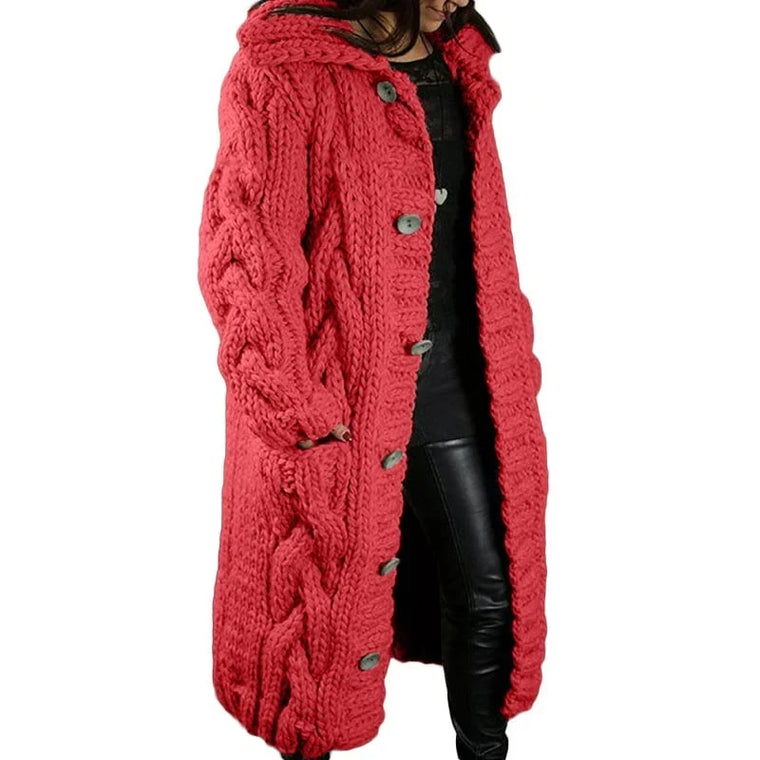 Camille - Cardigan Élégant Long Torsadé