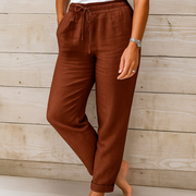 Rosa - Pantalon Lin Casual Femme