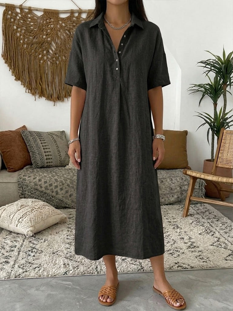 Chloé - Robe Chemise Lin Longue