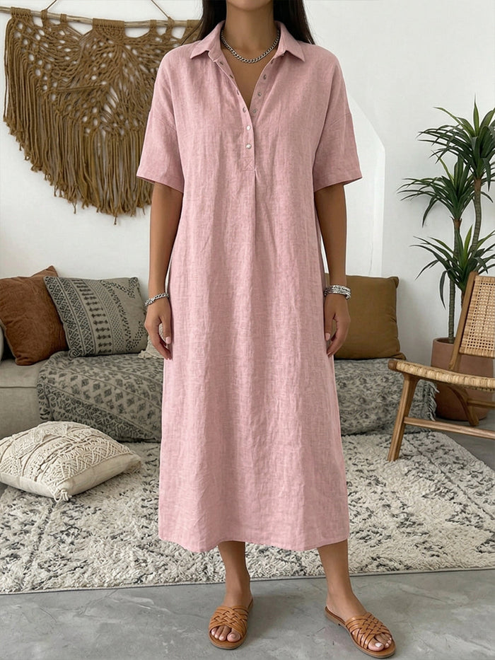 Chloé - Robe Chemise Lin Longue